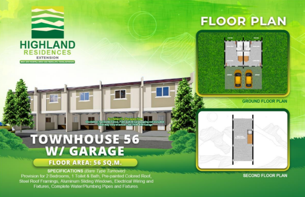 Highland Residences Ph 2 - Townhouse 56.00 With Garage